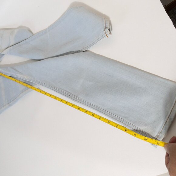 Rag & Bone Light Blue White Bleached Skinny Fit Denim Jeans SZ 30 Distressed Mid - Picture 5 of 12